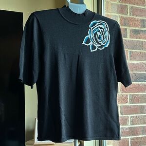 Jones New York Black Knit Top